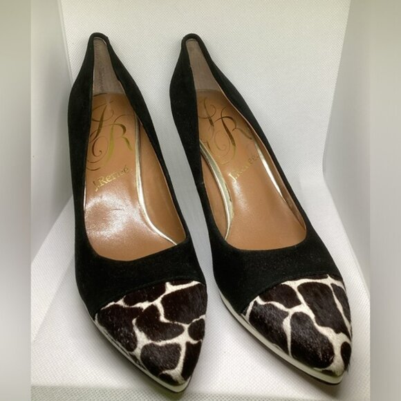 J.RENEE Pointe Toe Sude Cow Hair Tip Pumps size 7.5 - Picture 1 of 15